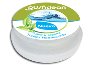 Toallitas personalizables en cápsula