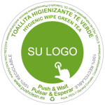 Toallitas PERSONALIZADAS en cápsula - Higienizante Olor TÉ VERDE